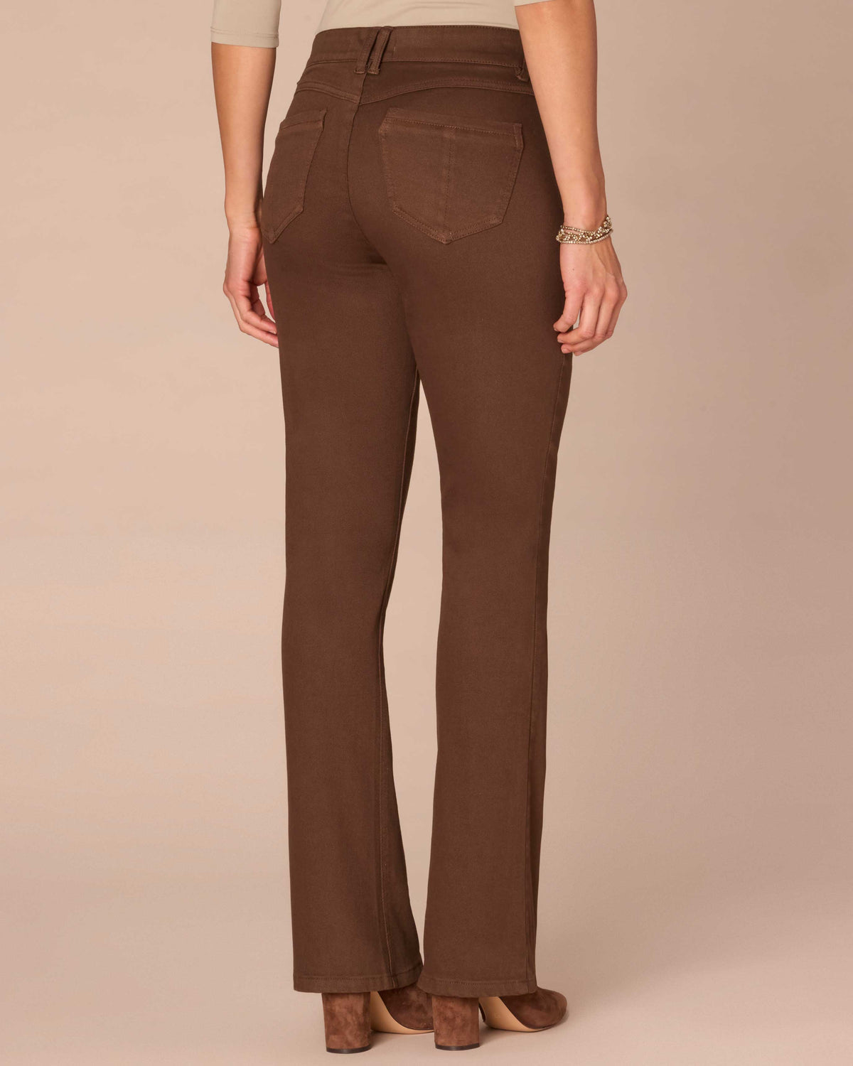 Democracy Clothing "Ab"solution® Mid-Rise Itty Bitty Bootcut Pants - Laurel Oak|Cold Brew