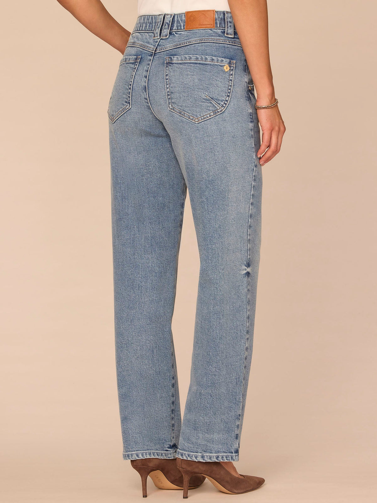 Democracy Clothing "Ab"solution® High Rise Light Blue Artisanal Stovepipe Jeans - Light Blue Artisanal Denim