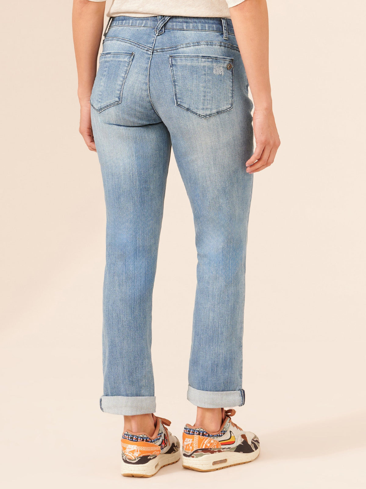 Democracy Clothing "Ab"solution® Petite Blue Denim Girlfriend Jeans - Blue Denim