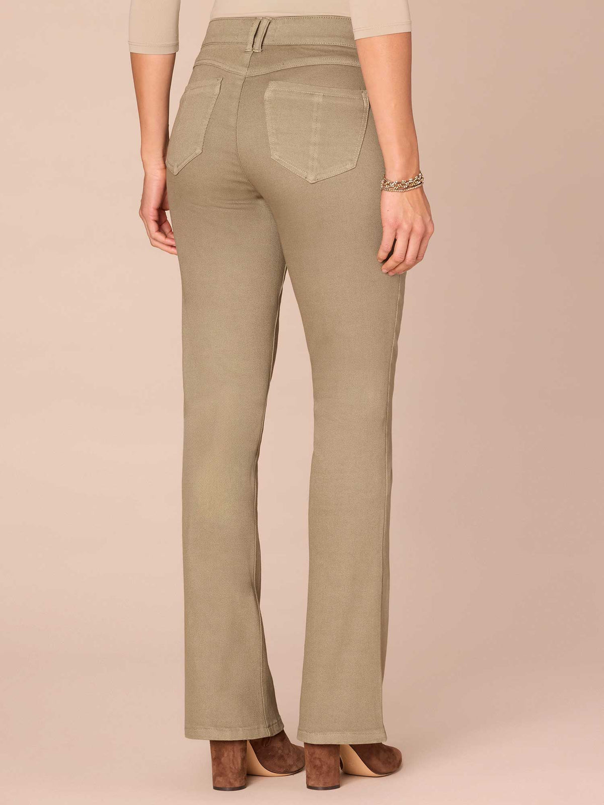 Democracy Clothing "Ab"solution® Mid-Rise Itty Bitty Boot Plus Size Pants - Cold Brew|Laurel Oak