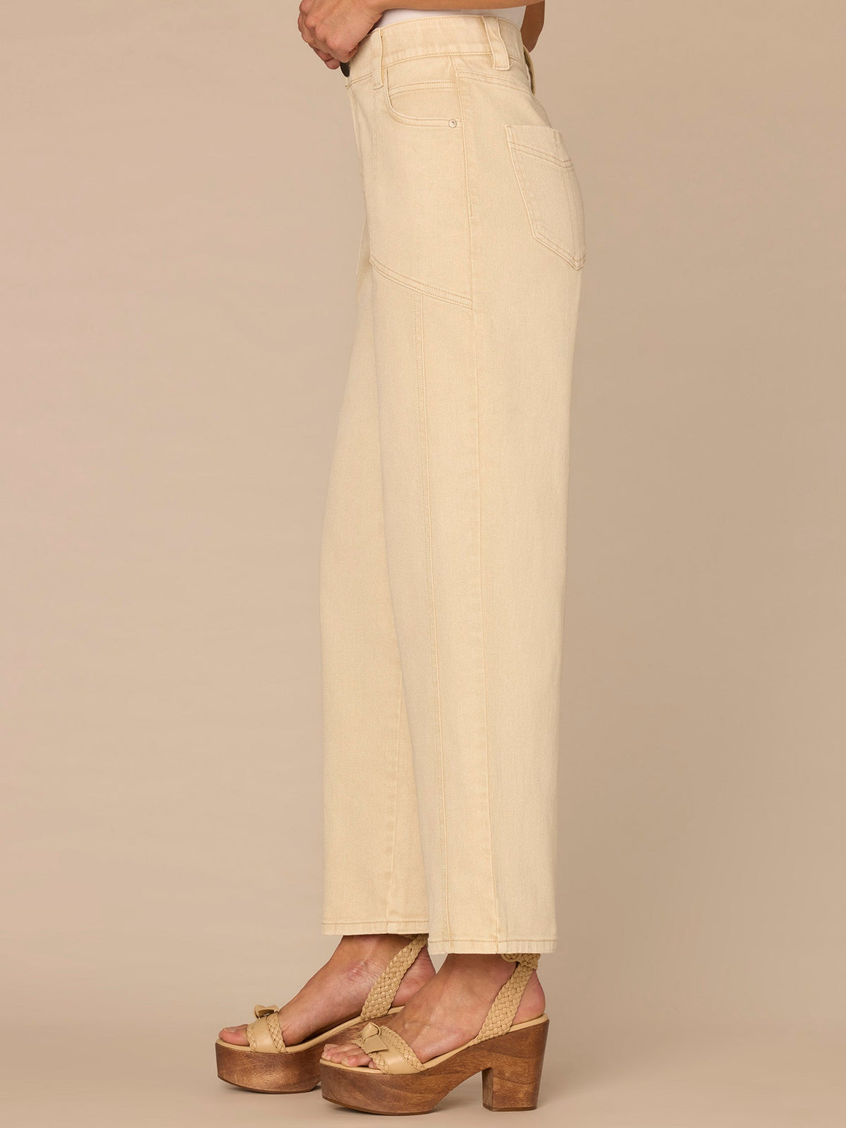 Democracy Clothing "Ab"solution® Skyrise Relaxed Straight Leg Jeans with Seaming Detail - Washed Dark Walnut|Washed Stone|Washed Marine Green