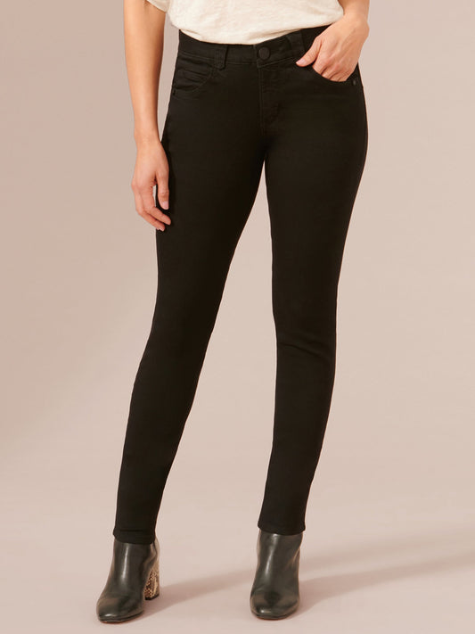 Democracy Clothing Stretch Black Denim "Ab"solution® Petite Jegging - Black Denim