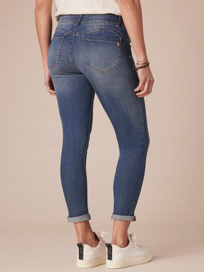 Democracy Clothing "Ab"solution® Ankle Skimmer Blue Jeans - Blue Denim