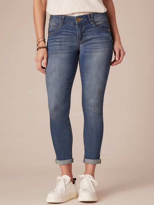 Democracy Clothing "Ab"solution® Blue Denim Petite Ankle Skimmer Jeans - Blue Denim