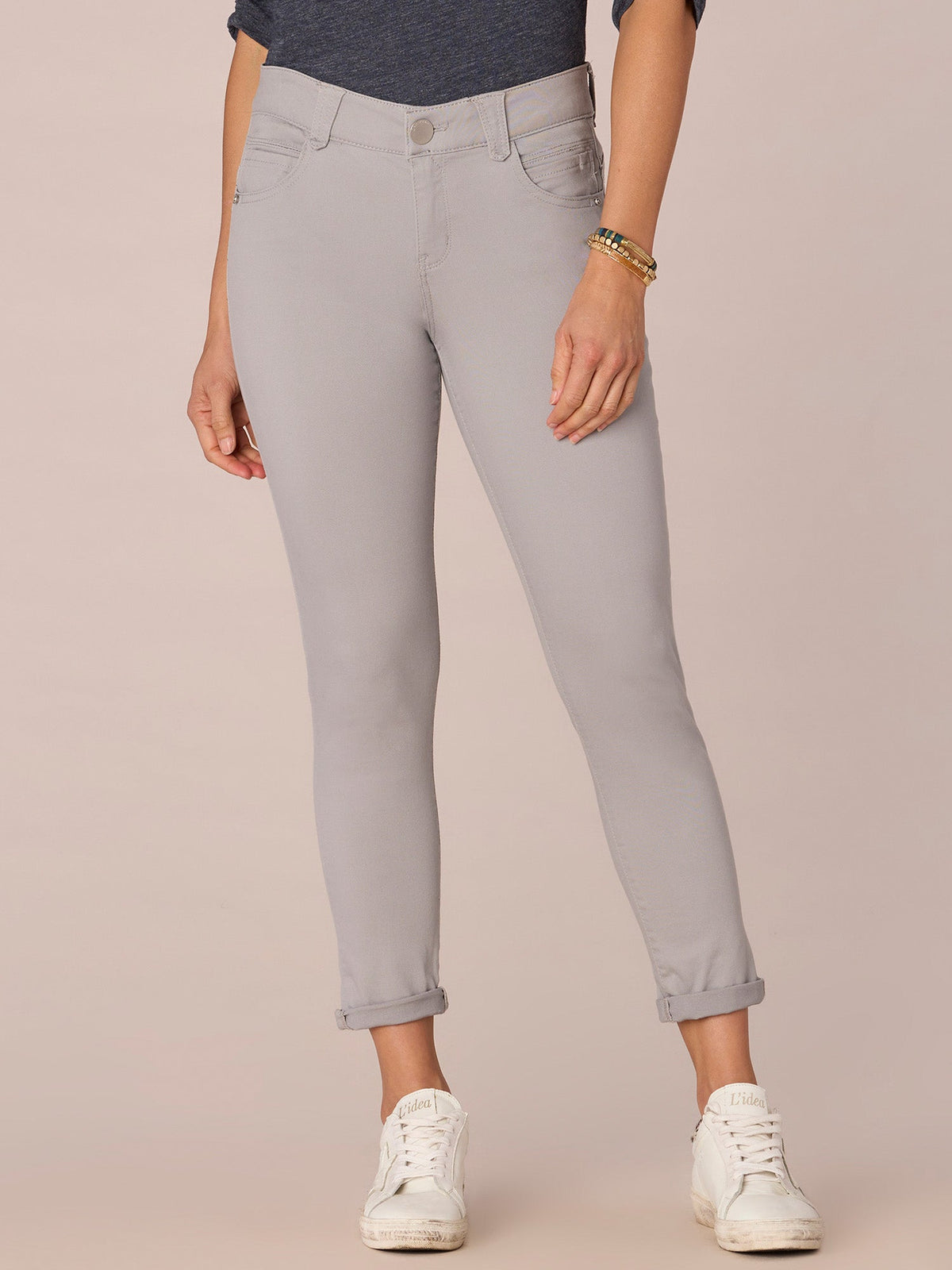 Democracy Clothing "Ab"solution® Colored Ankle Skimmer Pants - Dark Seagrass|Frosty Lemon|Portobello|Dusty Papaya|Flax Taupe|Laurel Oak|Peanut Butter