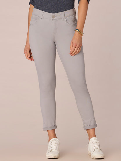 Democracy Clothing "Ab"solution® Colored Ankle Skimmer Pants - Dark Seagrass|Frosty Lemon|Portobello|Dusty Papaya|Flax Taupe|Laurel Oak|Peanut Butter