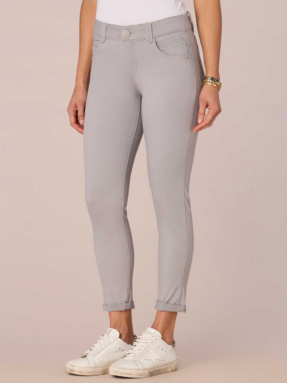 Democracy Clothing "Ab"solution® Colored Ankle Skimmer Pants - Dark Seagrass|Frosty Lemon|Portobello|Dusty Papaya|Flax Taupe|Laurel Oak|Peanut Butter