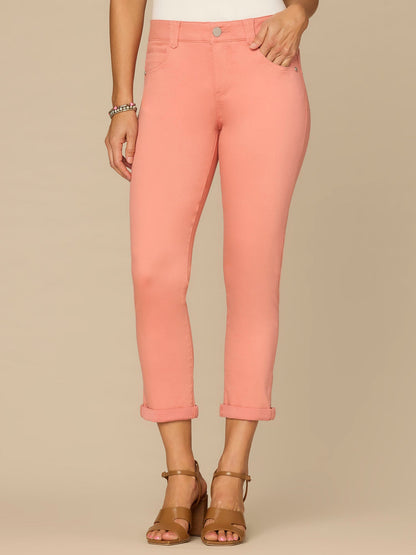 Democracy Clothing "Ab"solution® Colored Ankle Skimmer Pants - Dark Seagrass|Frosty Lemon|Portobello|Dusty Papaya|Flax Taupe|Laurel Oak|Peanut Butter