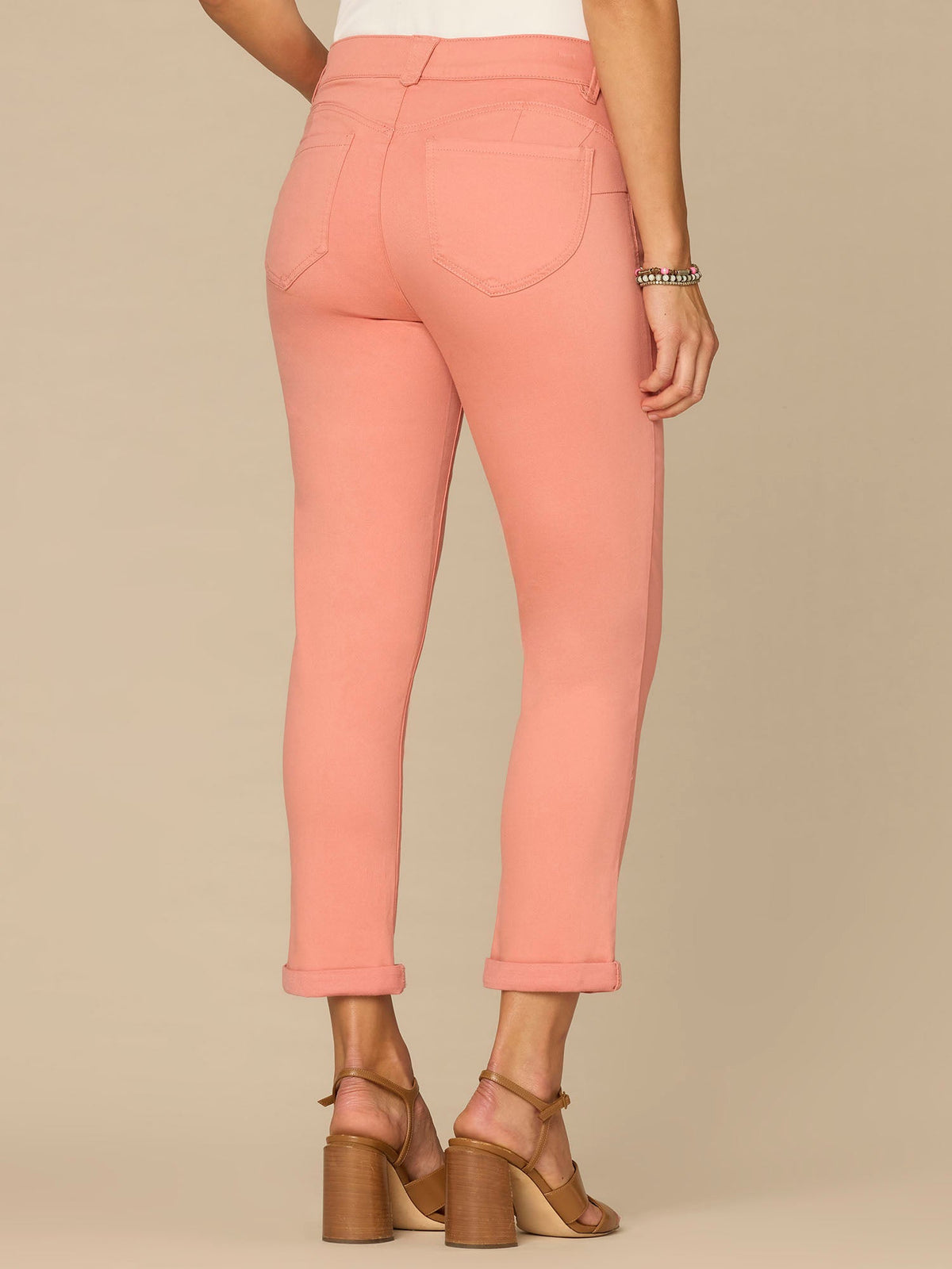 Democracy Clothing "Ab"solution® Colored Ankle Skimmer Pants - Dark Seagrass|Frosty Lemon|Portobello|Dusty Papaya|Flax Taupe|Laurel Oak|Peanut Butter
