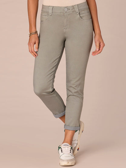 Democracy Clothing "Ab"solution® Colored Ankle Skimmer Pants - Dark Seagrass|Frosty Lemon|Portobello|Dusty Papaya|Flax Taupe|Laurel Oak|Peanut Butter