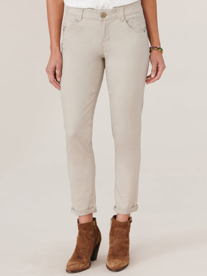 Democracy Clothing "Ab"solution® Colored Ankle Skimmer Pants - Dark Seagrass|Frosty Lemon|Portobello|Dusty Papaya|Flax Taupe|Laurel Oak|Peanut Butter
