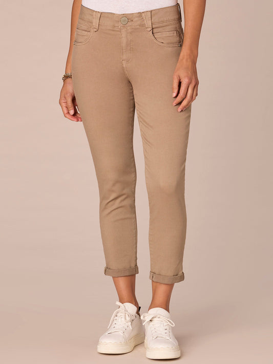 Democracy Clothing "Ab"solution® Color Ankle Skimmer Petite Skinny - Portobello|Dark Seagrass|Laurel Oak Green|Mineral Rose|Rose Taupe|Raw Sienna|Vintage Walnut|Dusty Papaya|Frosty Lemon