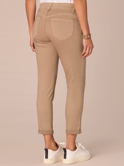 Democracy Clothing "Ab"solution® Colored Ankle Skimmer Pants - Dark Seagrass|Frosty Lemon|Portobello|Dusty Papaya|Flax Taupe|Laurel Oak|Peanut Butter