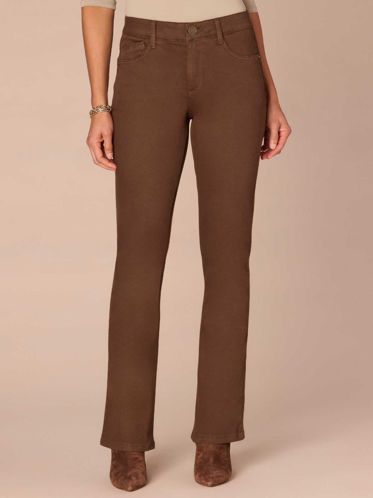 Democracy Clothing "Ab"solution® Mid-Rise Itty Bitty Bootcut Pants - Laurel Oak|Cold Brew