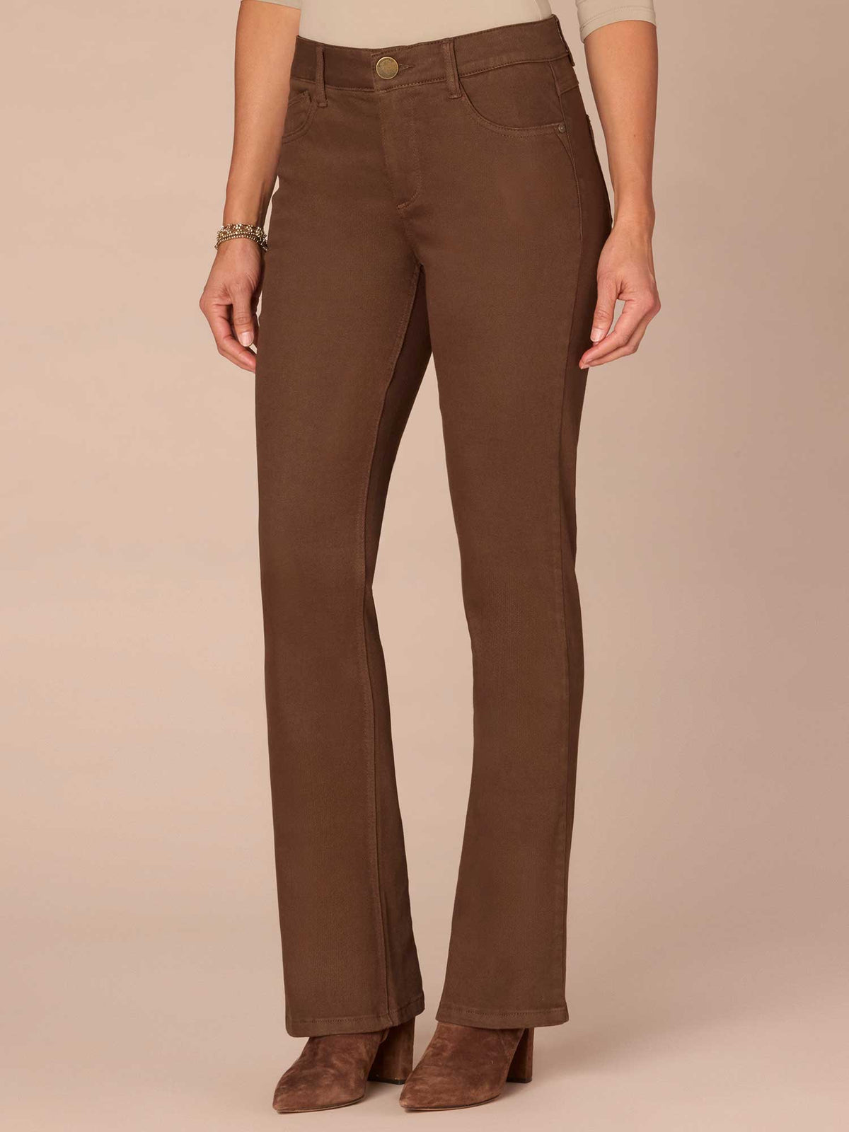 Democracy Clothing "Ab"solution® Mid-Rise Itty Bitty Bootcut Pants - Laurel Oak|Cold Brew