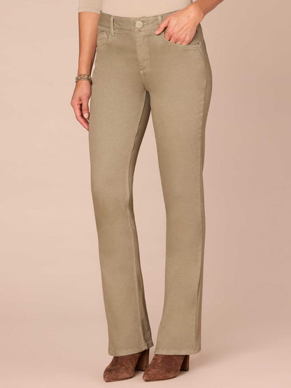 Democracy Clothing "Ab"solution® Mid-Rise Itty Bitty Bootcut Pants - Laurel Oak|Cold Brew