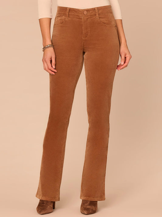 Democracy Clothing "Ab"solution® Mid-Rise Itty Bitty Boot Corduroy Pants - Raw Umber