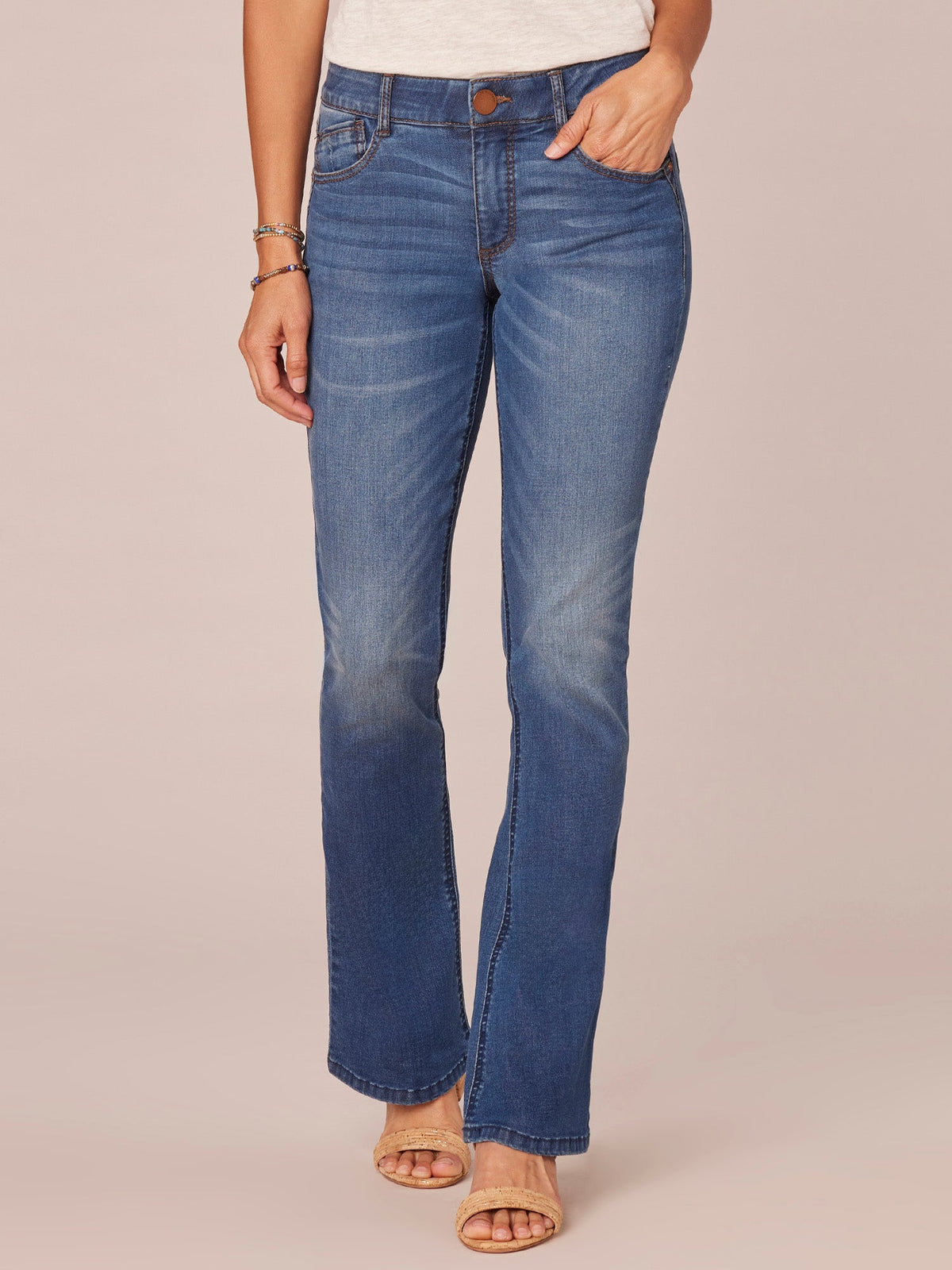 Democracy Clothing "Ab"solution® Mid-Rise REPREVE® Tall Itty Bitty Boot Jeans - Blue Artisanal Denim