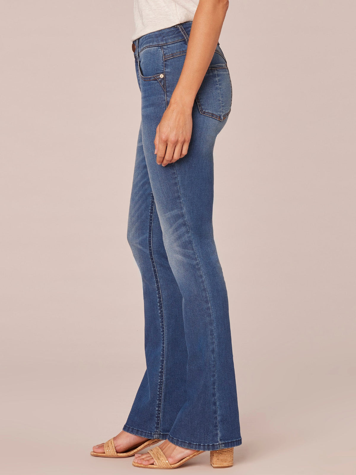 Democracy Clothing "Ab"solution® Mid-Rise REPREVE® Tall Itty Bitty Boot Jeans - Blue Artisanal Denim