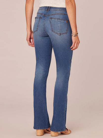 Democracy Clothing "Ab"solution® Mid-Rise REPREVE® Tall Itty Bitty Boot Jeans - Blue Artisanal Denim