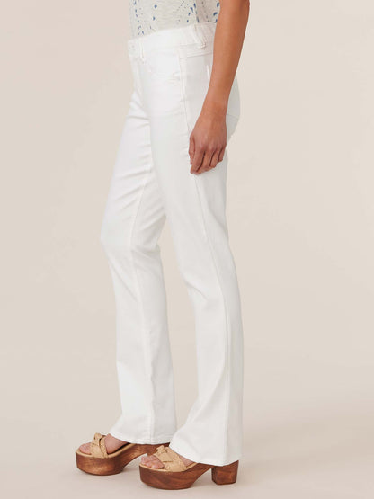 Democracy Clothing "Ab"solution® White Denim Petite Itty Bitty Boot Jeans - Optic White Denim
