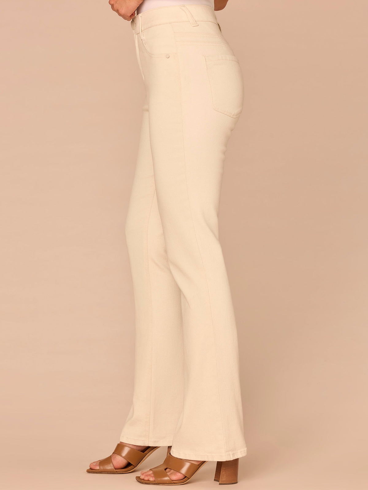 Democracy Clothing "Ab"solution® High Rise Double Yoke Itty Bitty Boot Plus Size Pants - Blanched Almond