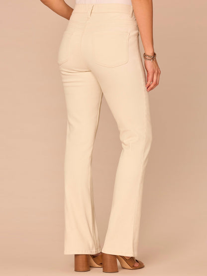 Democracy Clothing "Ab"solution® High Rise Double Yoke Itty Bitty Boot Plus Size Pants - Blanched Almond