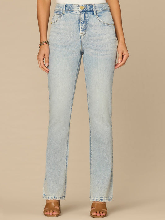 Democracy Clothing “Ab”solution® High Rise Itty Bitty Boot Jeans with Double Yoke - Light Blue Artisanal Denim