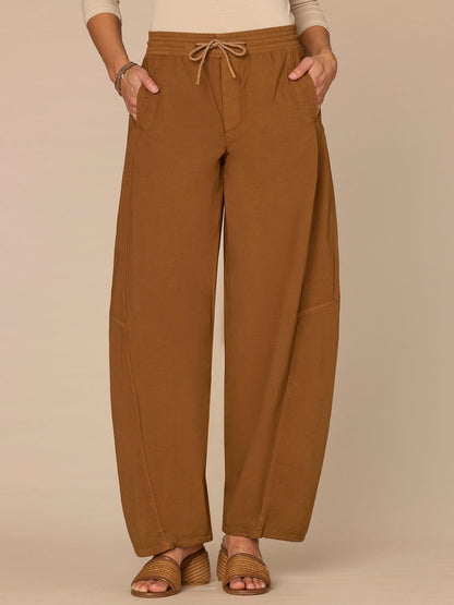 Democracy Clothing "Ab"leisure Skyrise Cinched Waist Toggle Hem Jogger Pants - Pecan