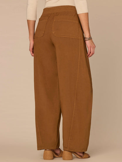 Democracy Clothing "Ab"leisure Skyrise Cinched Waist Toggle Hem Jogger Pants - Pecan