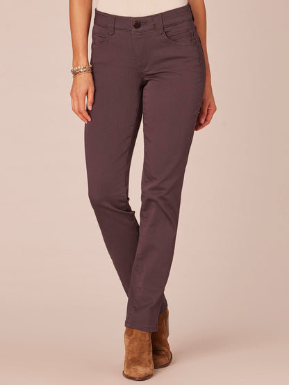Democracy Clothing "Ab"solution® Straight Leg Colored Jeans - Brown|Oxblood|Duffle Green|Pewter|Cold Brew|Dusty Spruce|Malbec