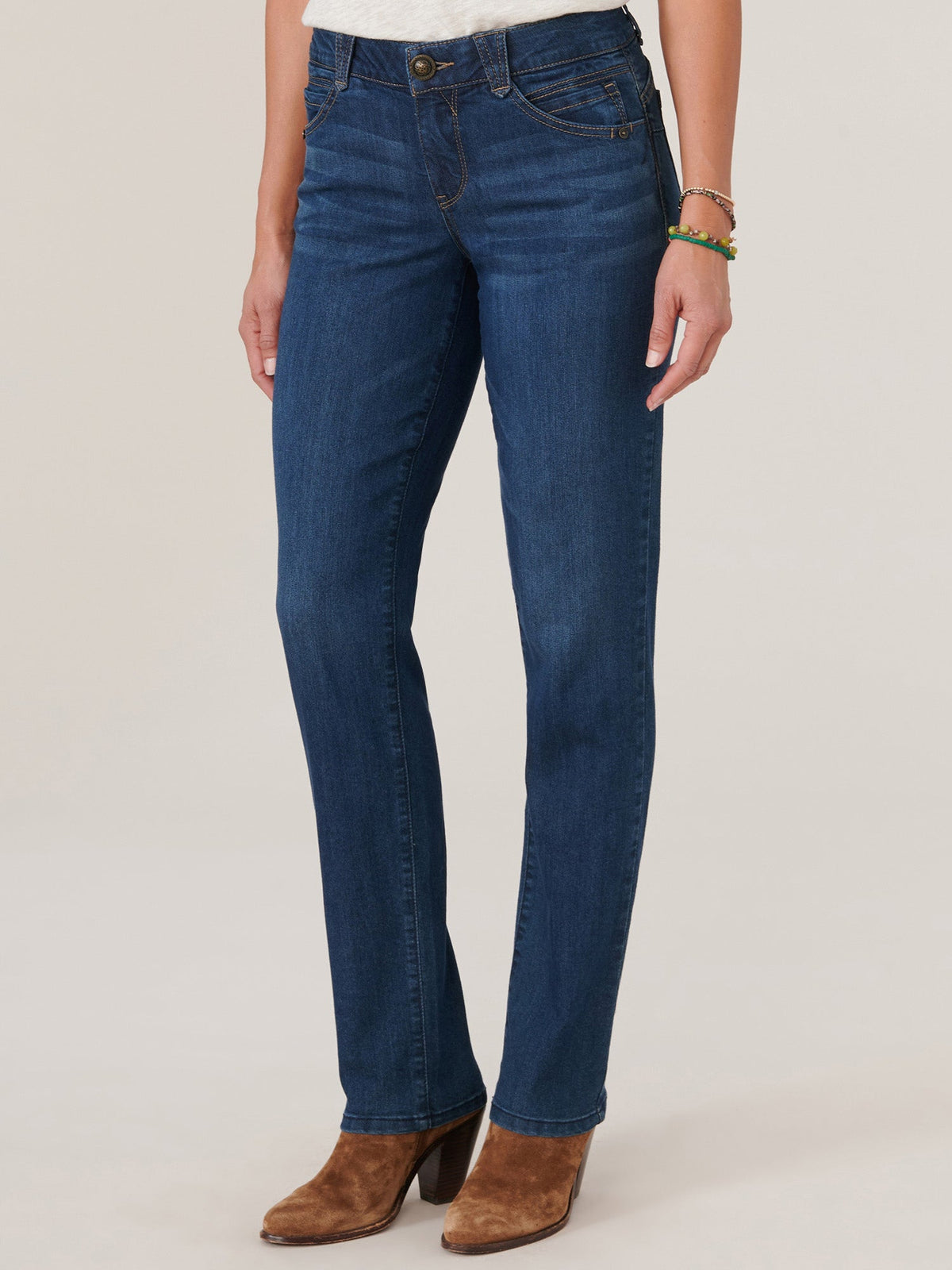 Democracy Clothing "Ab"solution® Straight Leg Indigo Denim 33" Inseam Tall Jeans - Indigo Denim