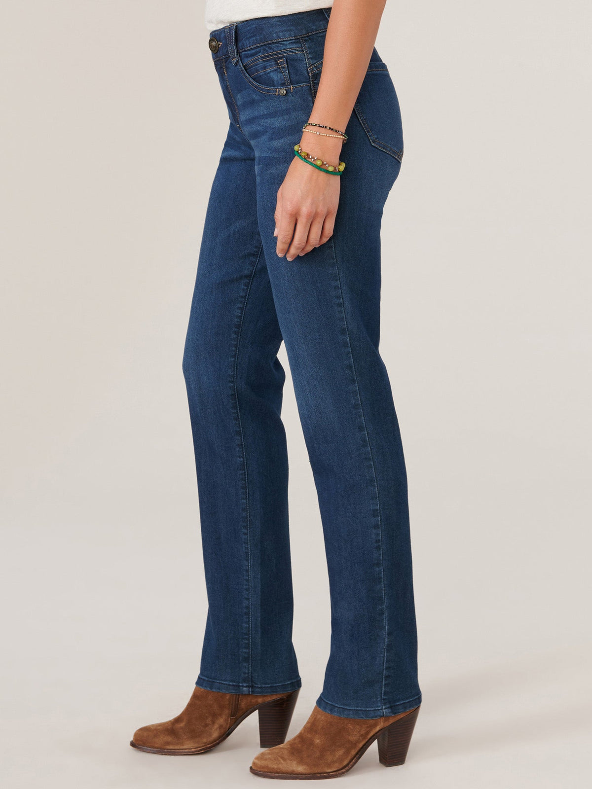 Democracy Clothing "Ab"solution® Straight Leg Indigo Denim 33" Inseam Tall Jeans - Indigo Denim