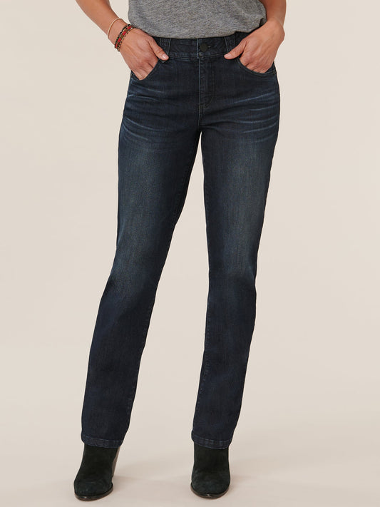 Democracy Clothing "Ab"solution® 33" Inseam Straight Leg Artisanal Denim Tall Jeans - Dark Indigo Artisanal Denim