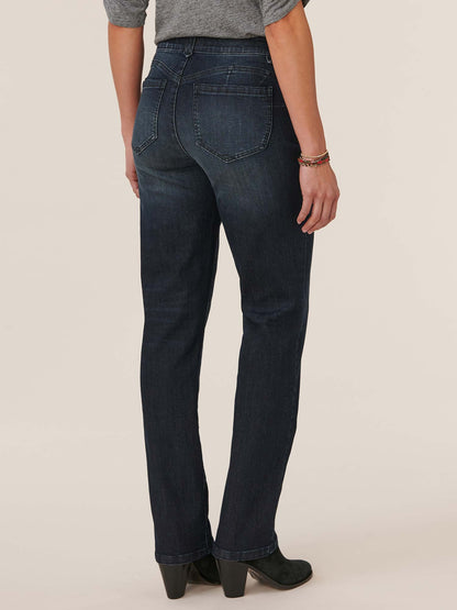 Democracy Clothing "Ab"solution® Dark Indigo Petite Straight Leg Jeans - Dark Indigo Artisanal Denim