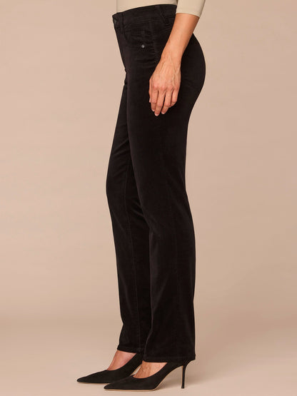 Democracy Clothing "Ab"solution® Mid-Rise Corduroy Straight Leg Pants - Black|Candied Walnut|Espresso|Blue Pine|Dark Roast|Fig Jam|Roasted Pecan|Raw Umber|Blanched Almond|Deep Pine