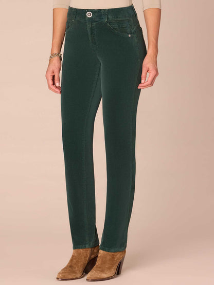 Democracy Clothing "Ab"solution® Mid-Rise Corduroy Straight Leg Pants - Black|Candied Walnut|Espresso|Blue Pine|Dark Roast|Fig Jam|Roasted Pecan|Raw Umber|Blanched Almond|Deep Pine