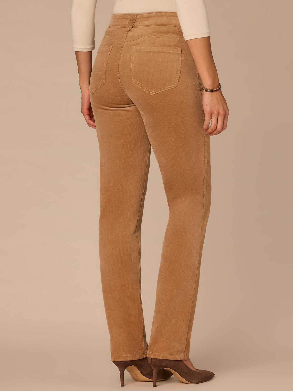 Democracy Clothing "Ab"solution® Mid-Rise Corduroy Straight Leg Pants - Black|Candied Walnut|Espresso|Blue Pine|Dark Roast|Fig Jam|Roasted Pecan|Raw Umber|Blanched Almond|Deep Pine