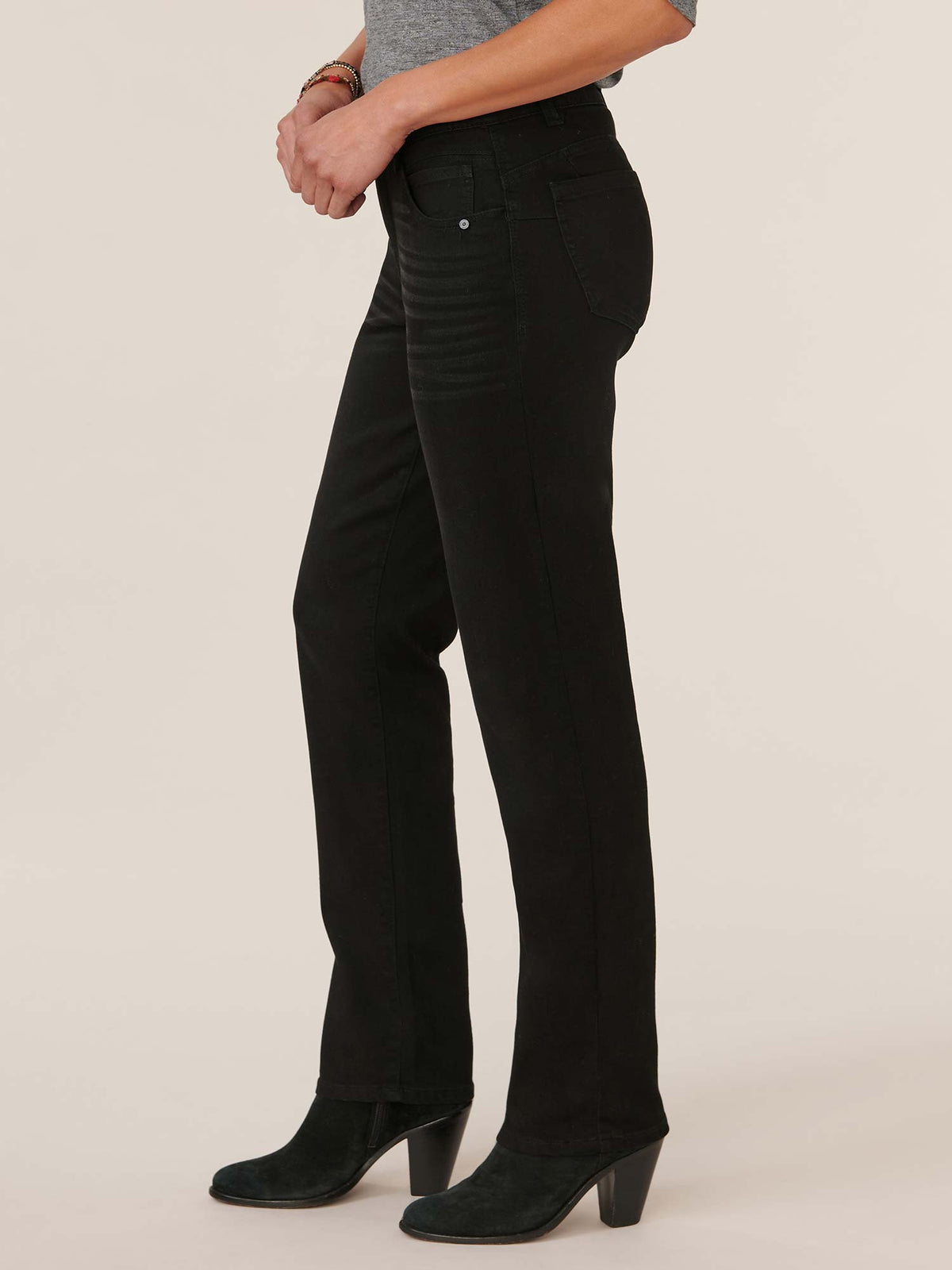 Democracy Clothing "Ab"solution® Booty Lift Straight Leg Black Jeans - Black Denim