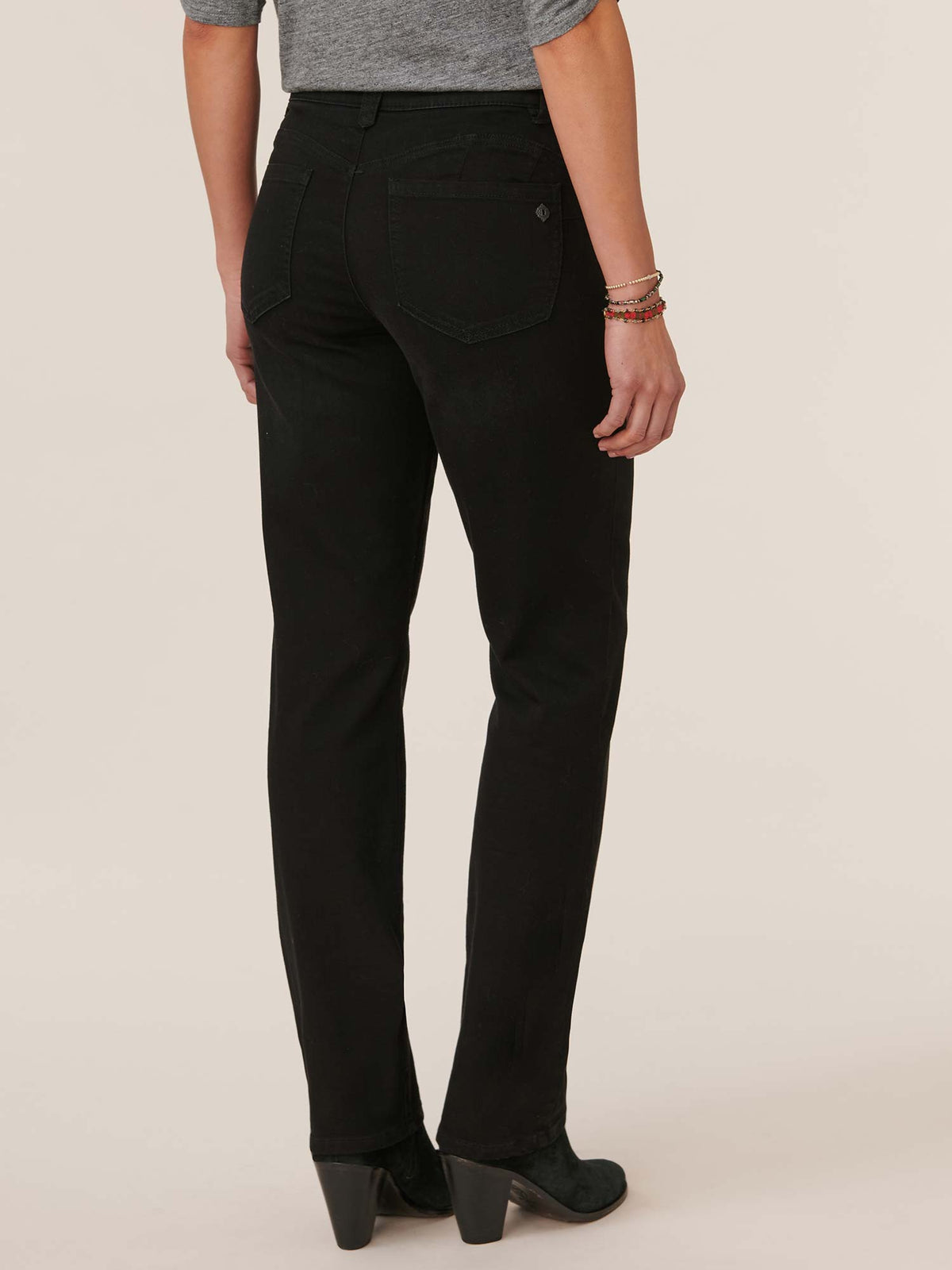 Democracy Clothing "Ab"solution® Booty Lift Straight Leg Black Jeans - Black Denim