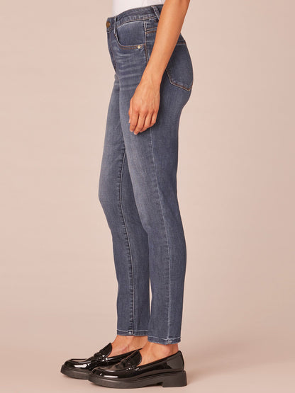 Democracy Clothing "Ab"solution® High Rise Modern Plus Size Ankle Length Jeans - Blue Denim