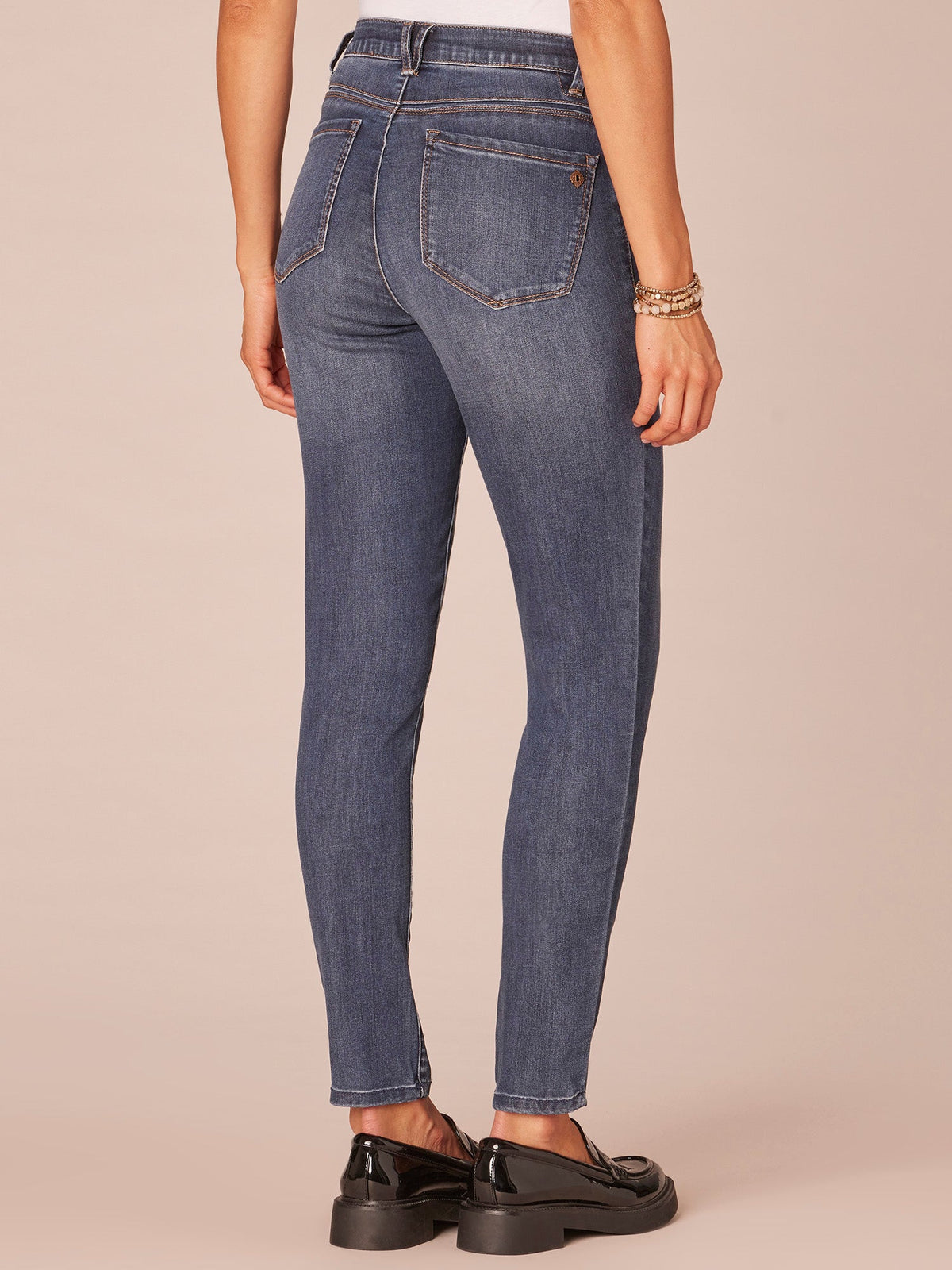 Democracy Clothing "Ab"solution High Rise Ankle Length Petite Jeans - Blue Denim