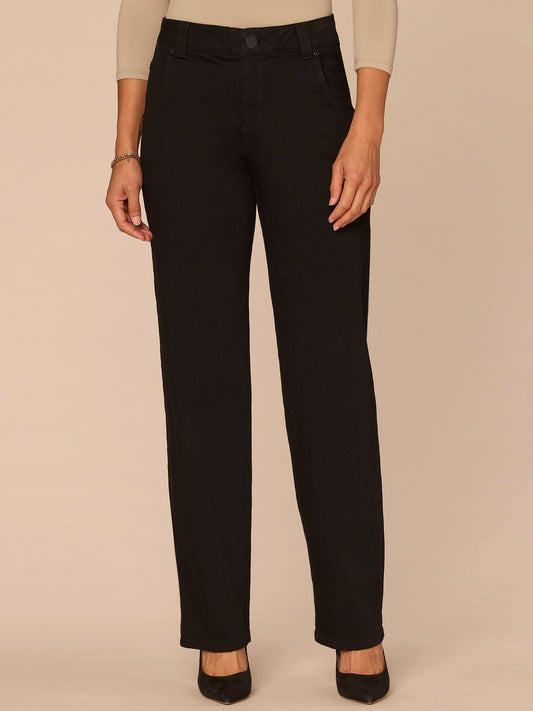 Democracy Clothing "Ab"solution® High Rise Black Petite Stovepipe Jeans - Black Denim
