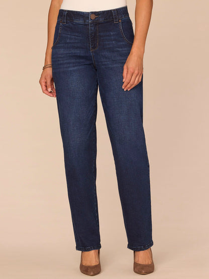 Democracy Clothing "Ab"solution® High Rise Indigo Petite Stovepipe Jeans - Indigo Denim