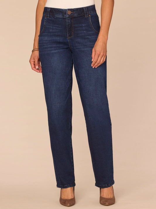 Democracy Clothing "Ab"solution® High Rise Indigo Petite Stovepipe Jeans - Indigo Denim