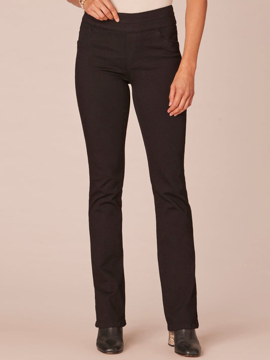 Democracy Clothing "Ab"solution High Rise Itty Bitty Boot Glider Jeans - Black Denim