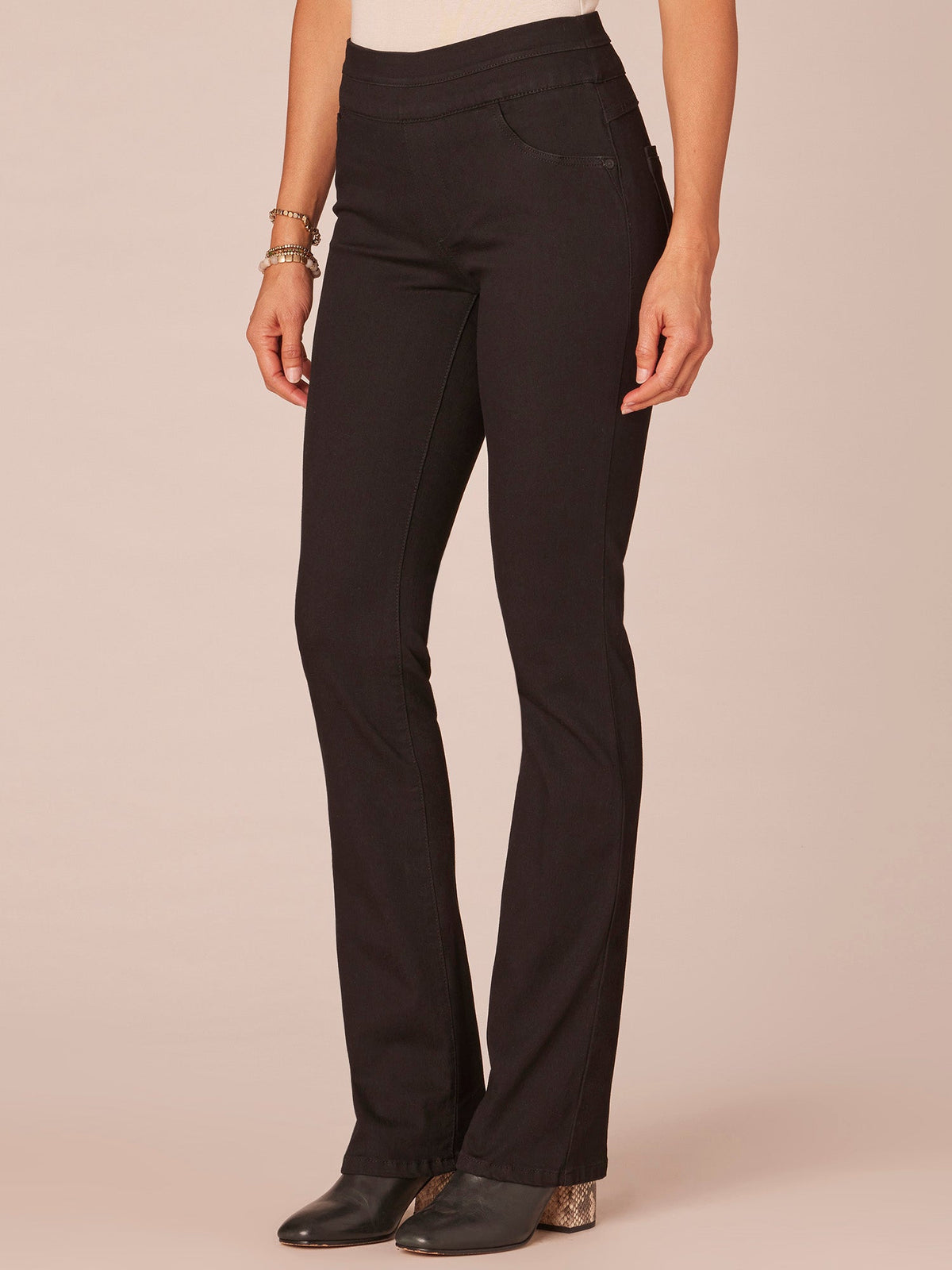 Democracy Clothing "Ab"solution High Rise Itty Bitty Boot Glider Jeans - Black Denim