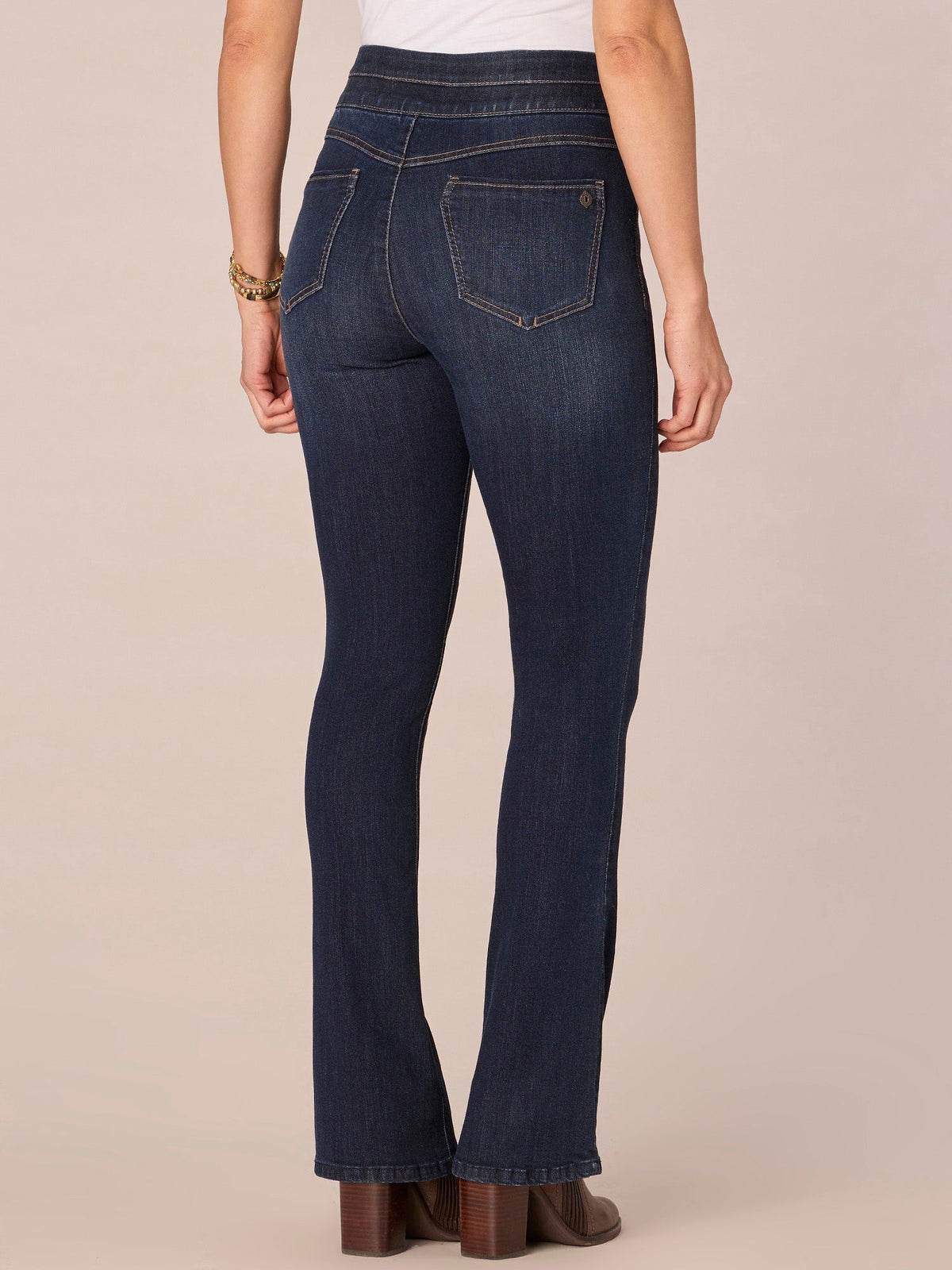 Democracy Clothing "Ab"solution Indigo High Rise Itty Bitty Boot Glider Jeans - Indigo Denim