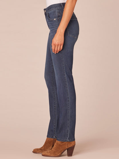 Democracy Clothing "Ab"solution® Indigo High Rise Straight Leg Jeans - Indigo Denim