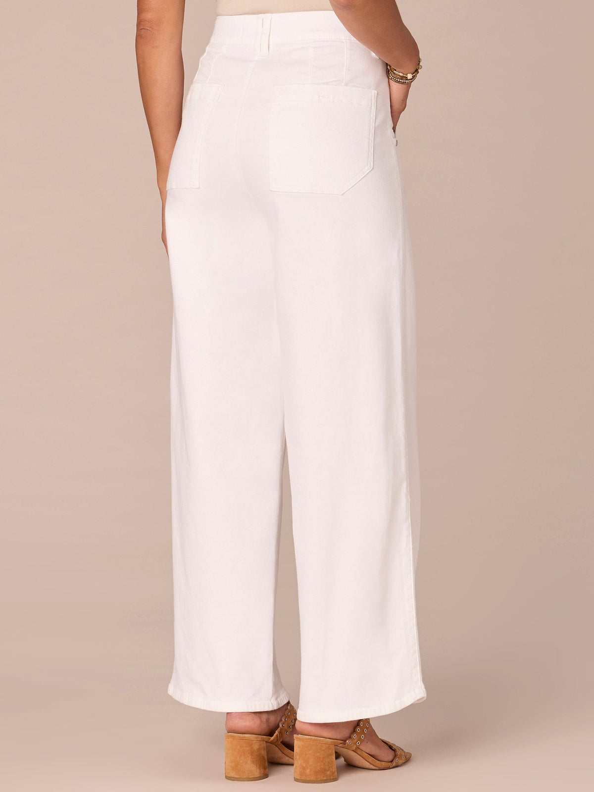 Democracy Clothing “Ab”solution® Skyrise Tulip Hem Wide Leg Plus Size Jeans - Optic White Denim